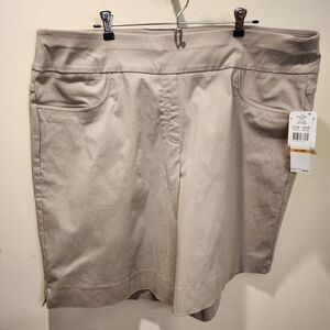 Ruby Rd.  Women's Kaki Stretchy Waist Band Tummy Control Short 24W NWT